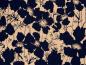 Preview: Bamboo Popeline Druck camel, Blumen marine